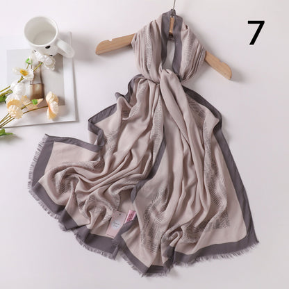 Viscose Language Print Scarf