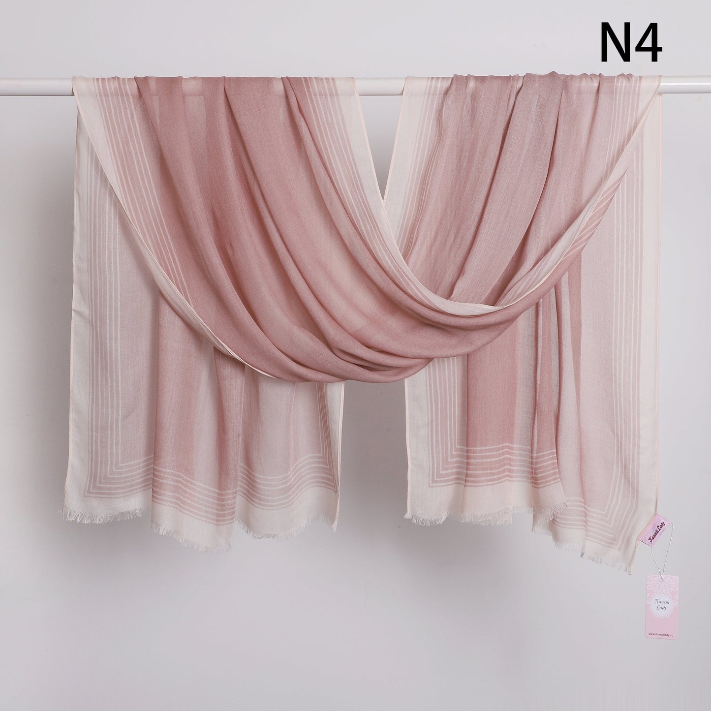 Wide Border Linen Scarf